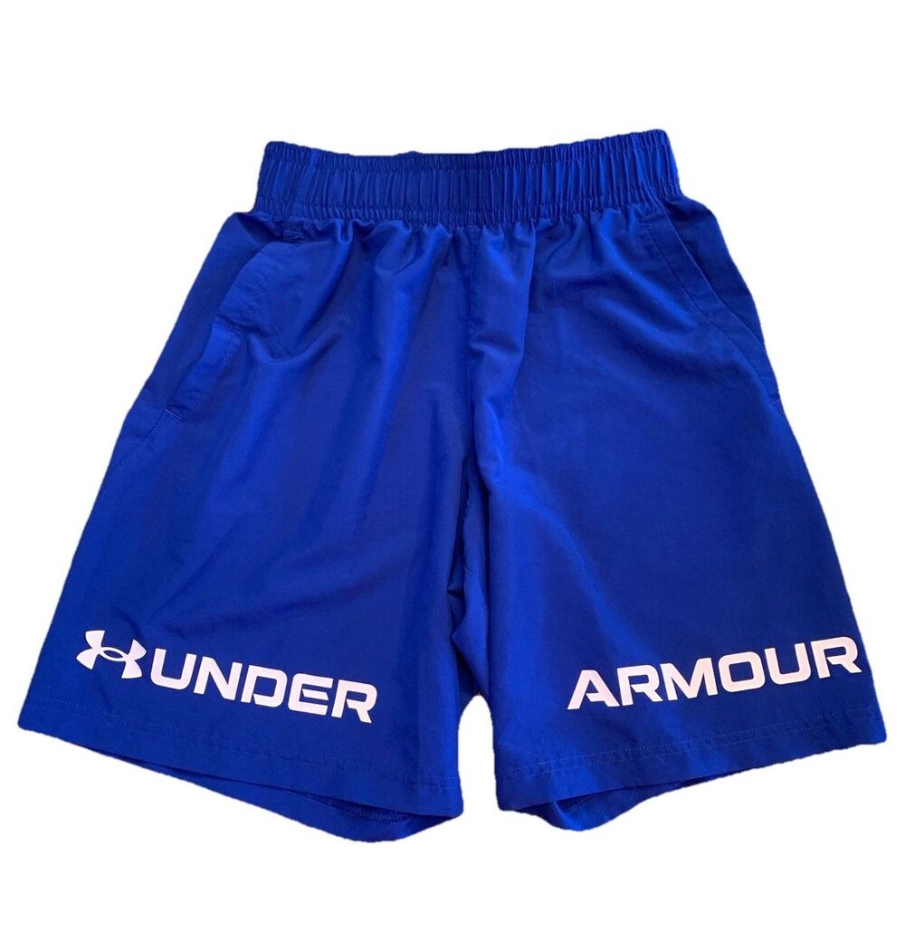 Men’s Under Armour Loose Fit Lightweight Athletic Shorts Sz Small 25” Waist Blue